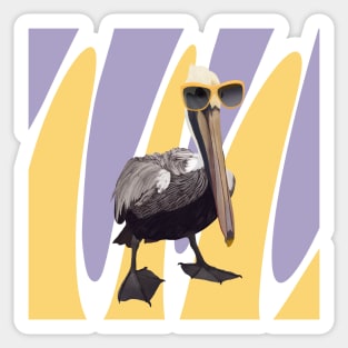 Fun Summer Vibes Pelican Sticker